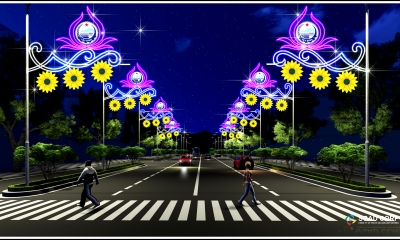 Thiết kế trang trí nghệ thuật đường đèn TP Tây Ninh