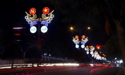 Đường phố TP. Thủ Dầu Một - Bình Dương rực rỡ đón chào năm mới 2016