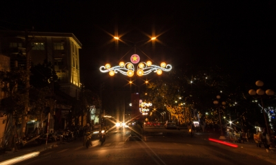 Trang trí đường đèn Thành phố Thủ Dầu Một 2018