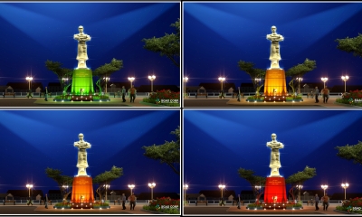 Chiếu sáng nghệ thuật Tượng Thủ Khoa Huân - TP Mỹ Tho