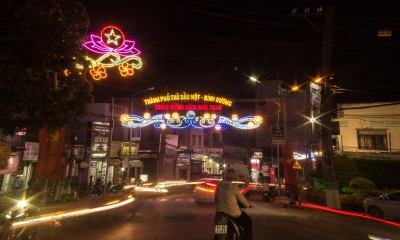 Trang trí đường đèn Thành phố Thủ Dầu Một 2018